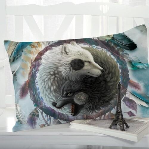 1pc Pillow cover Pillow case Luxury Bedding Pillowcase Pillowcovers decorative Customizable size 3D Print Nordic fox