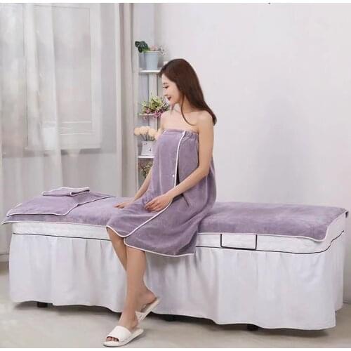 5pcs/set Beauty Salon Towel Barbershop Scarf Bath Towel Bed Towel Face Towel Pillow Set Combination Solid Color Chest Towels