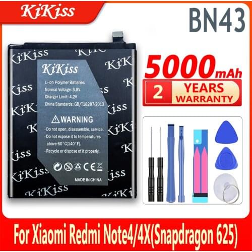 BN43 For Xiaomi Redmi Note 4X 3G+32G / For Redmi Note 4 Global Version Snapdragon 625 Mobile Phone Battery BN43 5000mAh Batterie