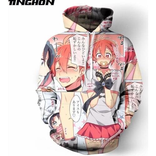 Anime Guys Hoodies Hipster Funny Cool Cosplay Hoody Unisex Pullovers Tops Kawaii Manga Cute Boy Streetwear Plus Size XS 6XL 7XL