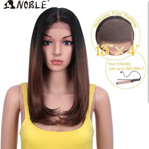 Noble Synthetic Lace Front Wig Cosplay Wig 22 Inch Long Straight Lace Front Wig For Black Women Cosplay Ombre Lace Front Wig