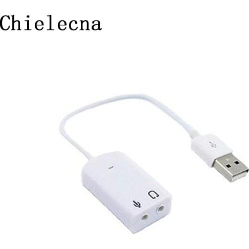 Chielecnal 3D USB 2.0 Virtual 7.1 Channel External USB Audio Sound Card Adapter for Windows XP Win 7 8 Linux Vista Mac OS