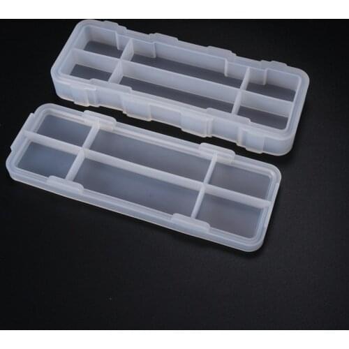 DIY Crystal Epoxy Resin Mold Stationery Box Pen Container Storage Silicone Mold Crafts Jewelry Making Creative Mould