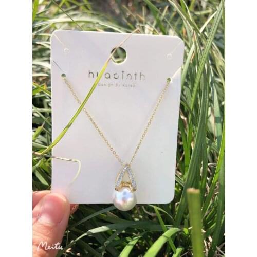 Natural Fresh Water Imitation Shell Choker Necklace W/14K GoldReal Brass Chain for Women Lady Party Wedding Jewellery 2021 Gift