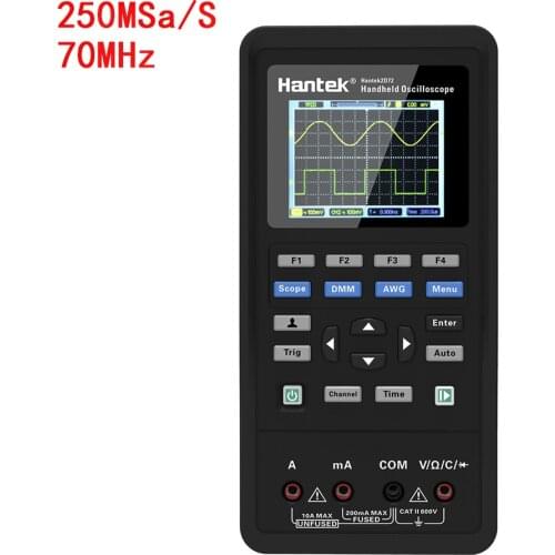Hantek Hantek2D72 3in1 Digital Handheld Oscilloscope+Waveform Generator+Multimeter 2 Channels LCD Display Test Meter Tools