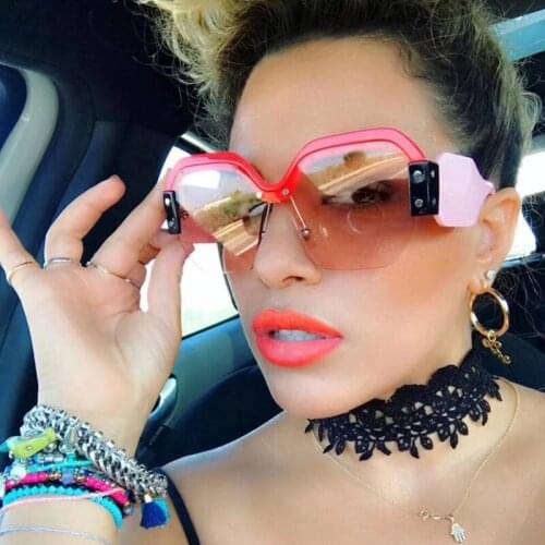 JackJad Women's Semi-rimless Sunglasses