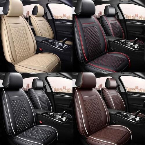Leather Car Seat Covers Auto Front Rear Cushion Cover for Cars SUV Pick-up Truck Seat Protector for Auto Interior Accessories