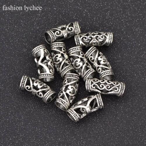 Fashion lychee 10pcs Hair Braid Dread Dreadlock Bead Cuff approx 8mm Hole