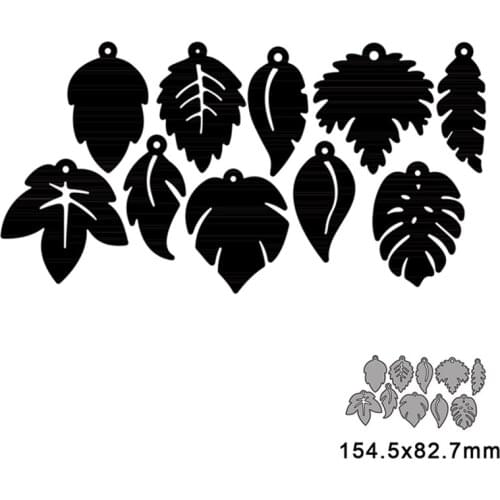10pcs Cute Leaves Metal Cutting Dies For DIY Scrapbook Cutting Die Paper Cards Embossed Decorative Craft Die Cut New