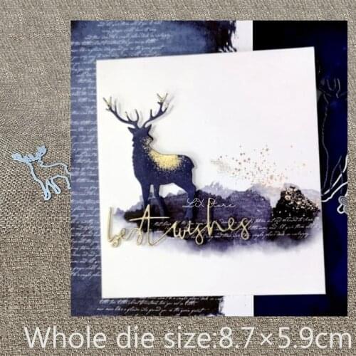 XLDesign Craft Metal Cutting Die Stencil deer decoration Scrapbook Paper Card Craft Album DIY Embossing Die Cuts