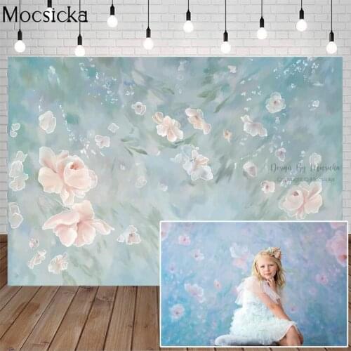 Mocsicka Art Floret Photography Background Abstract Flower Backdrop Child Pregnant Woman Portrait Photo Decoration Props Studio