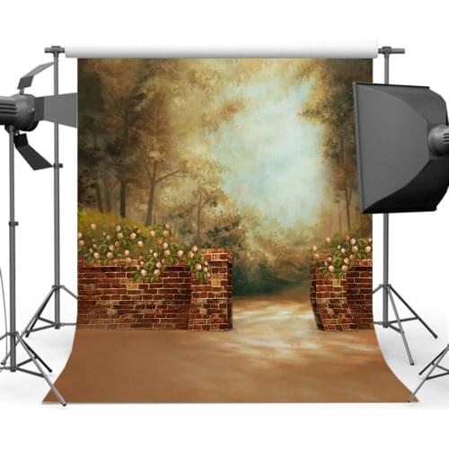 Mehofoto Old Master Backdrops Painting Floral Forest Retro Style Photography Background for Photo Studio Props CM-0553