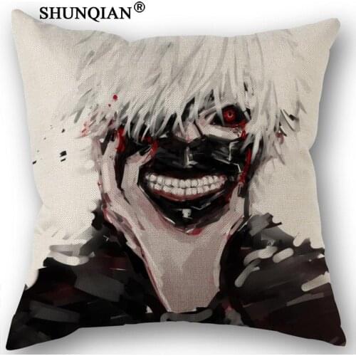Custom Tokyo Ghoul Pillowcase Printed Pillow Cover Home Textiles Decorative Pillowcase Customize Gift 45x45cm
