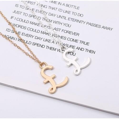 Necklace jewelry letter pendant lady character uppercase vintage original font stone wedding gift hip hop lady