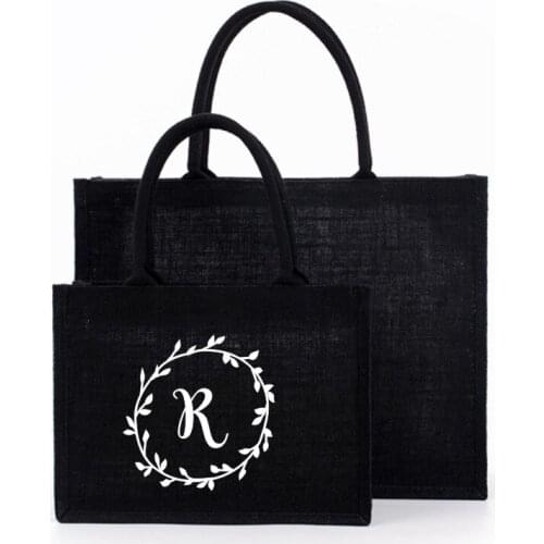 Personalized Tote Bag Custom Mother Of The Groom Bag Gift For Mother Of Bride Burlap Bridesmaid Beach Bag Shopping Bag with Name