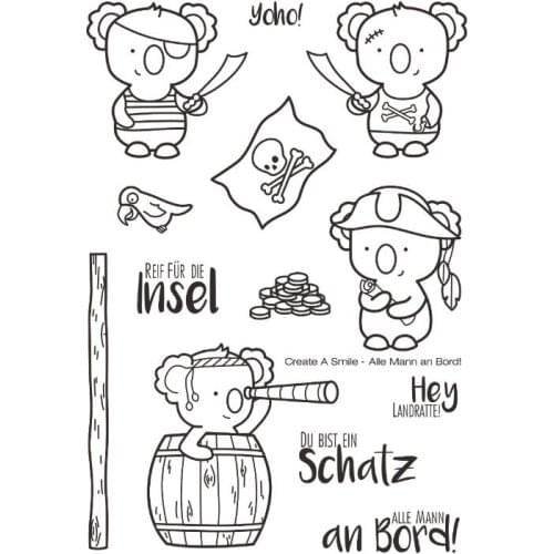 Pirate Clear Stamp Or stamp for DIY Scrapbooking/Card Making/Kids Fun Decoration Supplies A191