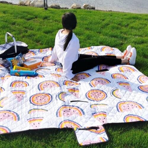 Portable Pocket Camping Mat Folding Camping Mattress Baby Climb Outdoor Moisture Waterproof Beach Mat Camping Picnic Blanket