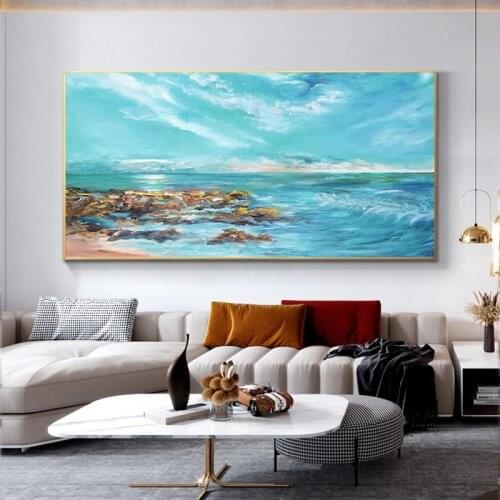 Nature Seascape Cloud Ocean Sea Sky Landscape Canvas Painting Posters and Print Wall Art Picture for Living Room Home Decoration