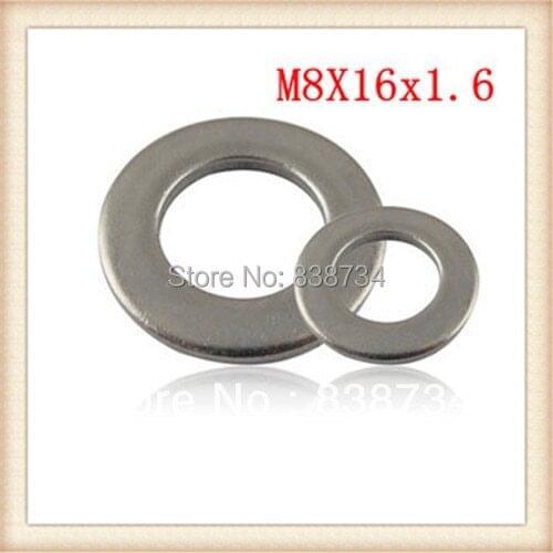 100pcs m8 304stainless steel plain washer