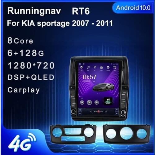Runningnav For KIA sportage 2007 2008 2009 2010 2011 Tesla Type Android Car Radio Multimedia Video Player Navigation GPS