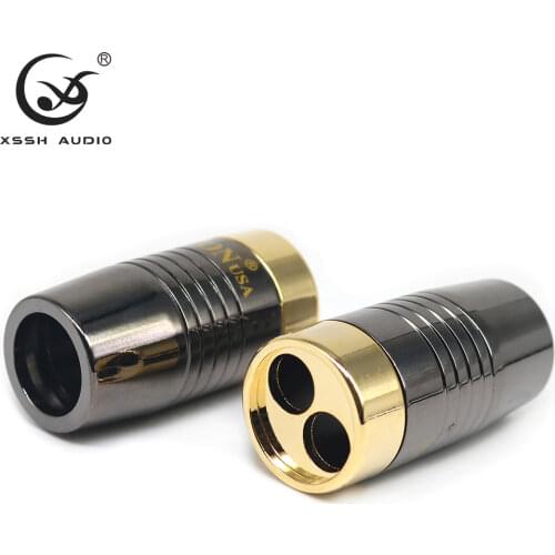 4pcs YIVI DIY HIFI System Solid Steel Speaker Video Audio Cable Power Wire Y Pants Boots coaxial 16mm to 2*8.5mm y splitter