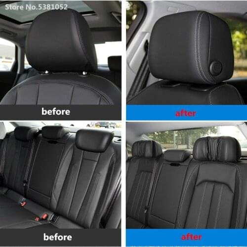 Car Styling For Audi A4 A6 Q3 Q5 A5 Accessories Leather Front Seat Headrest Replace High-end Modified Interior Decoration