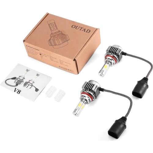 LED Car Headlight Bulb 4 Side COB Headlight Dual Beam High Low LED Kit 6000K Replace for Halogen or Bulbs Hot Selling