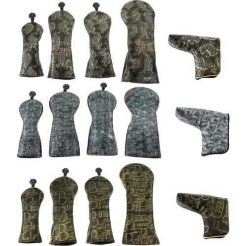 Universal No. 1 3 5 UT Golf Club Head Covers PU Leather Golf Club Headcovers Hybrid Putter Protection for Driver/Fairway/Hybrid