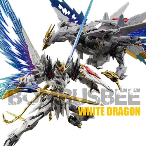 【IN STOCK】Motor Nuclear MN-Q02 1/72 Scale White Dragon Action Figure Robot PVC Figure Model Kid Toys Transformation Bombusbee
