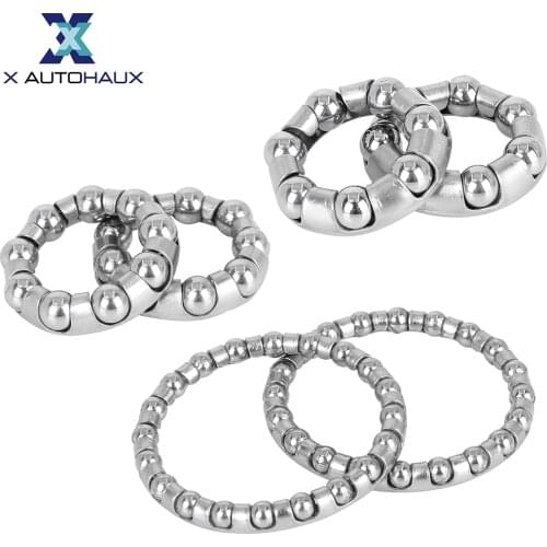 X Autohaux 4pcs Bicycle Headset Steel 20 16 9 7 Balls Bike Axle Wheel Ball Frame Bearing Headset Caged Retainer Replacement