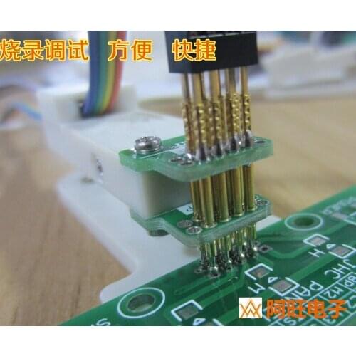 Burning Fixture Spring Pin Spacing 2.0mm-4P Double Row STM32 STC 4 Feet Debug Download