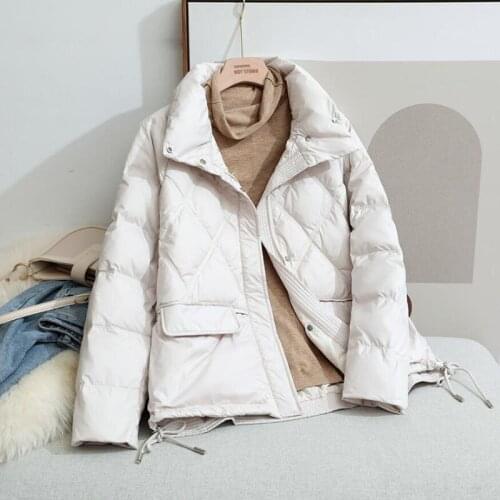 Stand collar Autumn Winter Ultralight Down Coat Women 90% White Duck Down Jacket Warm Parkas Female Outerwear Oversized