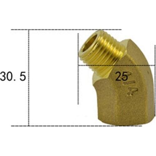 1/4" BSPP Female To Male Brass 45 Degree Elbow Pipe Fitting Coupler Connector Water Gas Oil