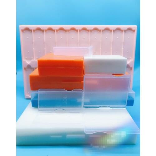 1 Pc Plastic Rectangle Microscope Glass Holder Slide Box for 1/2/5/10/12/25/50/100 Slides laboratory supplies