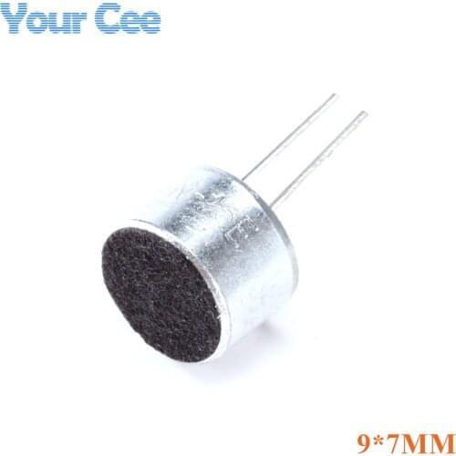 10 pcs With Pins 9*7mm Capacitive Electret Microphone MIC Electret Condenser Pick-Up Sensitivity 52D 9mm x 7mm