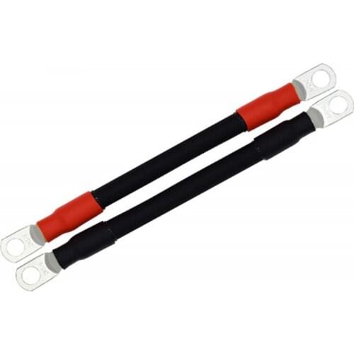2 AWG Gauge Red + Black Pure Copper Battery Inverter Cables Solar, RV, Car, Boat 5.5 in 7.87 in 12 in 24 in