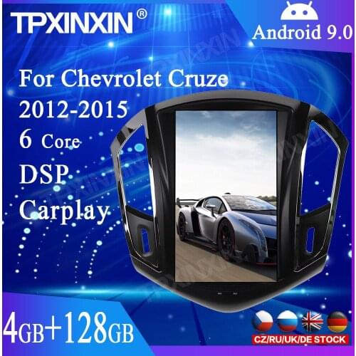 4+128 LTE Android 9 For Chevrolet CRUZE 2013-2015 Tesla Style Car GPS Navigation Stereo Headunit Multimedia Player Auto Radio HD