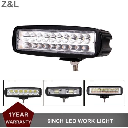 6 INCH LED Work Light 9-30V DRL Universal Car Motorcycle Truck SUV Trailer ATV 4X4 Auxiliary Extra Warning Indicator Fog Lamp