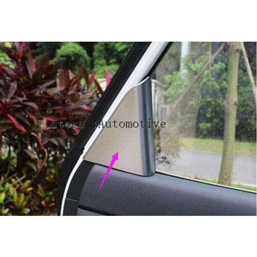 ACCESSORIES FIT FOR 2015 2016 2017 for HYUNDAI TUCSON TL CHROME REAR SPEAKER PILLAR POST COVER TRIM BEZEL TRIANGLE INNER