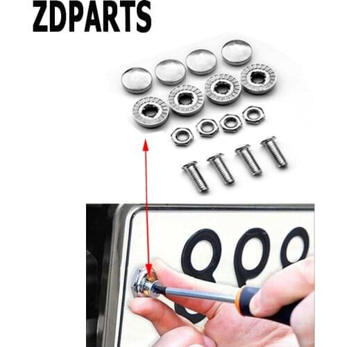 ZDPARTS 16X Car License Plate Bolts Screws For Opel Astra J G Insignia Vectra c Peugeot 307 206 308 407 207 3008 508 audi a3 a4
