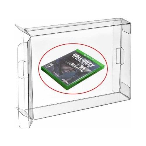 Ruitroliker 5Pcs Clear PET Box Case Sleeve Covers CIB Protector for Xbox one Games Cartridge Box