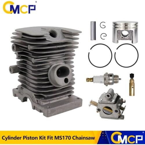 CMCP Cylinder Piston Carburetor Engine Kit for For Stihl MS170 Chainsaw Replacement Parts