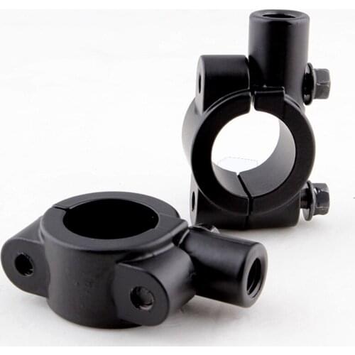 2 x 8mm Mirror Mount Holders Adapter For Motorcycle 7/8" Handlebar Clamp Aluminum Customize ATV UTV DIRT BIKE DUAL SPORTS BIKE