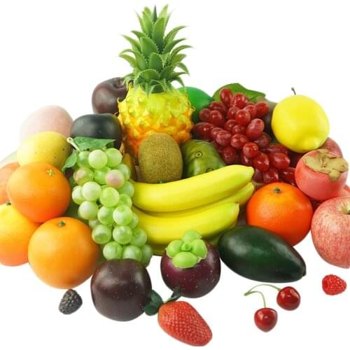 Foam Artificial Fruit Fake Plastic Fruits Apple Banana Model Children Toys Wedding Decoration Shop Window Display