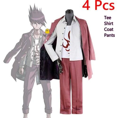 4 PCS Momota Kaito Cosplay Costume Danganronpa V3 Killing Harmony Ultimate Astronaut Suit School Boy Uniform Carnival Outfit