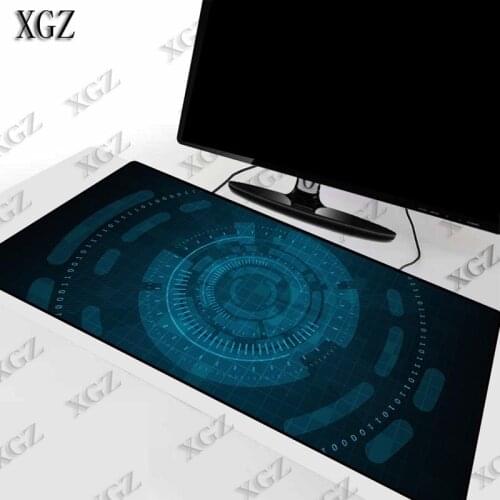XGZ Cool Line Large Size Gaming Mouse Pad Anti-slip Rubber PC Computer Gamer Mousepad Desk Mat Lock Edge for CSGO LOL Dota XXL