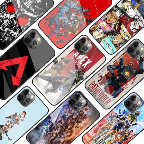 Hot new game Apex Legends Glass Phone Case for iPhone 11 12 Pro XR X 7 8 XS Max 6 6S Plus SE 2020 Mobile Phones Cover Coque
