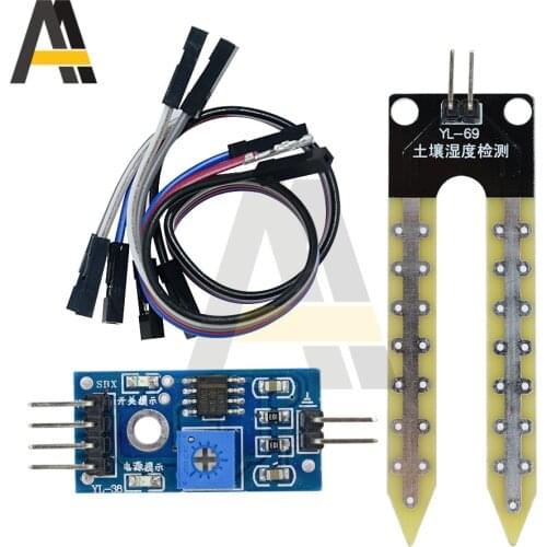 Soil Moisture Hygrometer Detection Humidity Sensor Module Development Board With Terminal Wire DIY Robot Smart Car for arduino