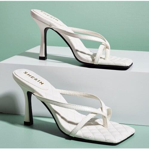 Thin Heels Shoes Slippers Casual Big Size Slides Heeled Mules Slipers Women Rubber Flip Flops Luxury High 2021 Hawaiian Sexy Pum