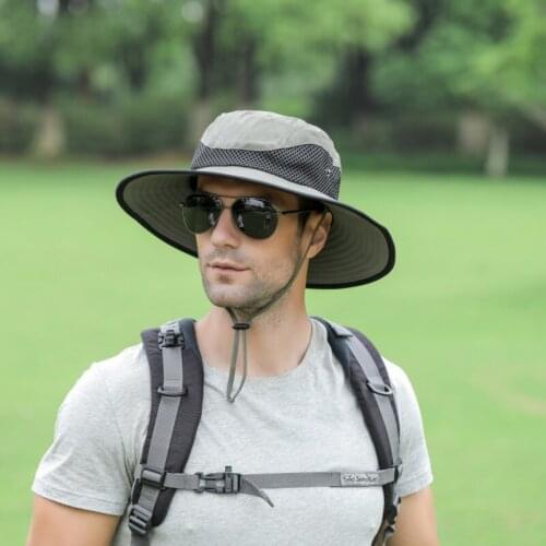 Sun Hat Fishing Hat Wide Edge Breathable NET Hat Outdoor Hunting Hiking Fishermans Hat